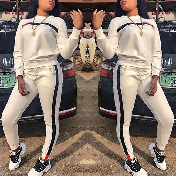 Pants - White Track Suit